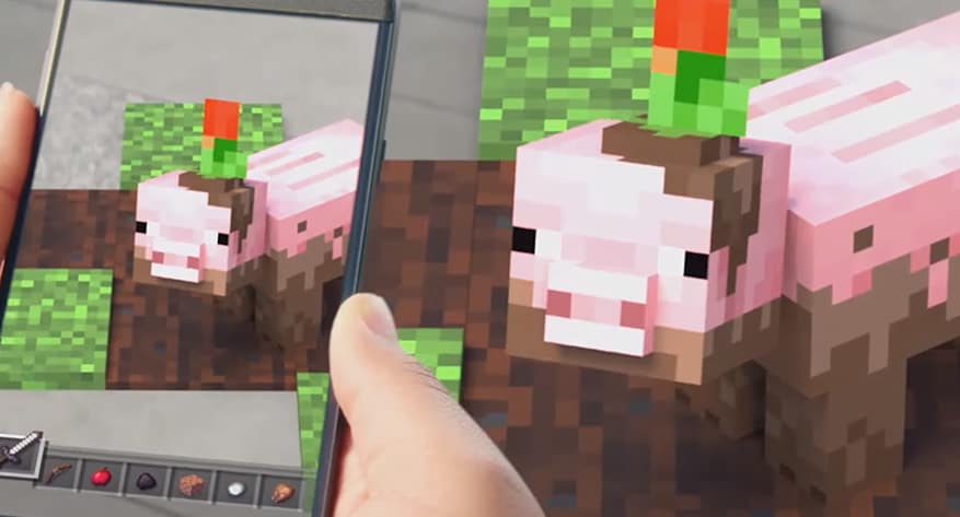 Microsoft Shows off a Pig in a New Minecraft AR Project
