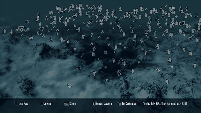 Skyrim map 