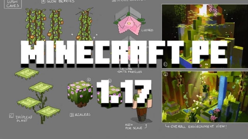 Download Minecraft PE 1.17.200, 1.17.100 and 1.17.50 Caves & Cliffs for free on Android: