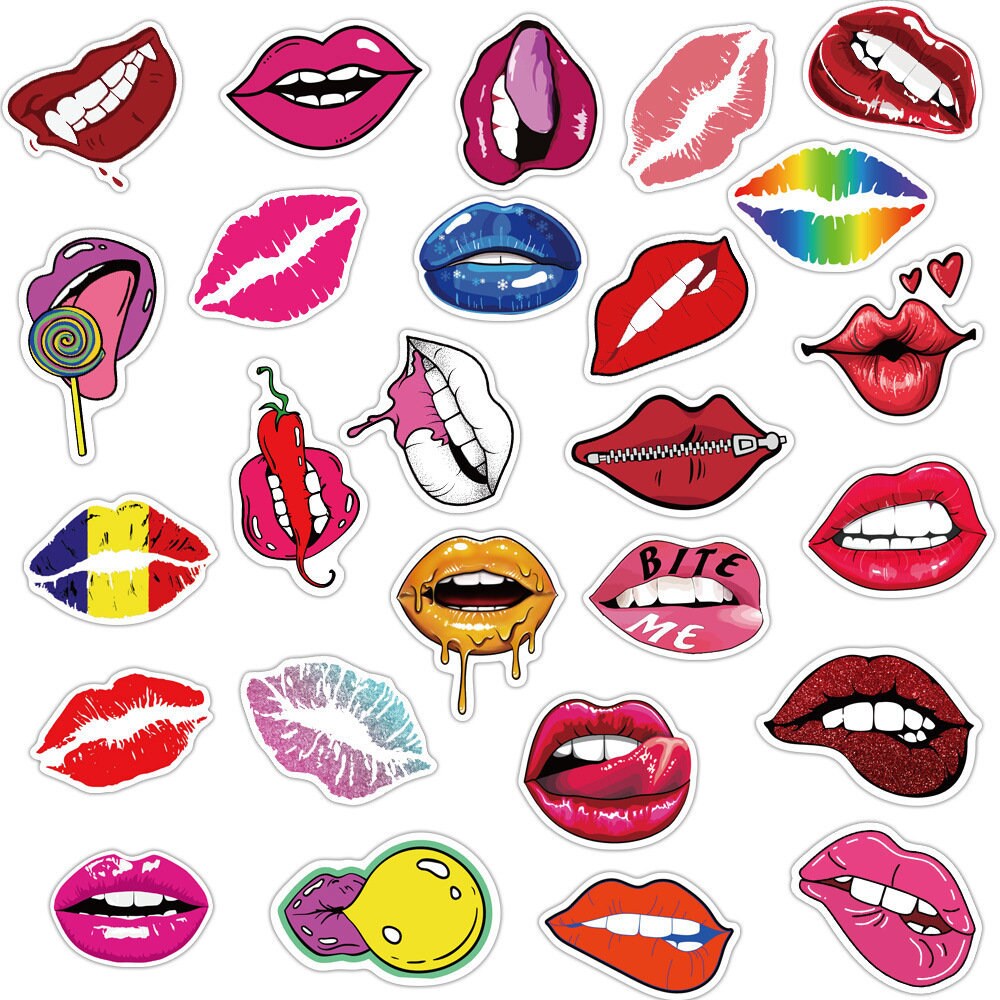 Colorful Lips Sticker Pack - Culture of Gaming